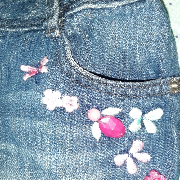 Gymboree Embellished Jean Shorts Adj Waist Girls 6 - Picture 3 of 3